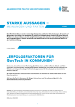 Starke Aussagen - Erfolgsfaktoren für GovTech in Kommunen