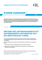 Starke Aussagen - Reform des Abtreibungsrechts?