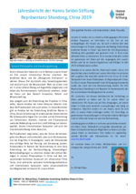 Jahresbericht der Hanns-Seidel-Stiftung Repräsentanz Shandong, China 2019