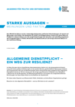 Starke Aussagen - Allgemeine Dienstpflicht