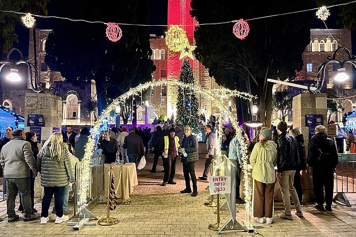 Weihnachtsmarkt in der Altstadt von Jerusalem.