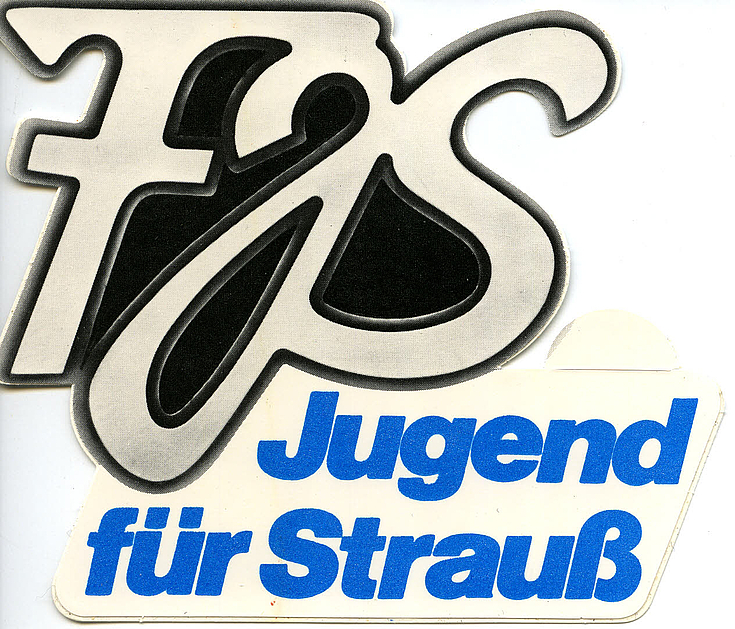 Aufkleber aus dem Bundestagswahlkampf 1980