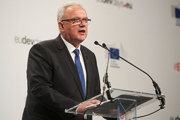 Neven Mimica, Gastgeber und EU-Kommissar für Entwicklung und Zusammenarbeit eröffnet die Europäischen Entwicklungstage