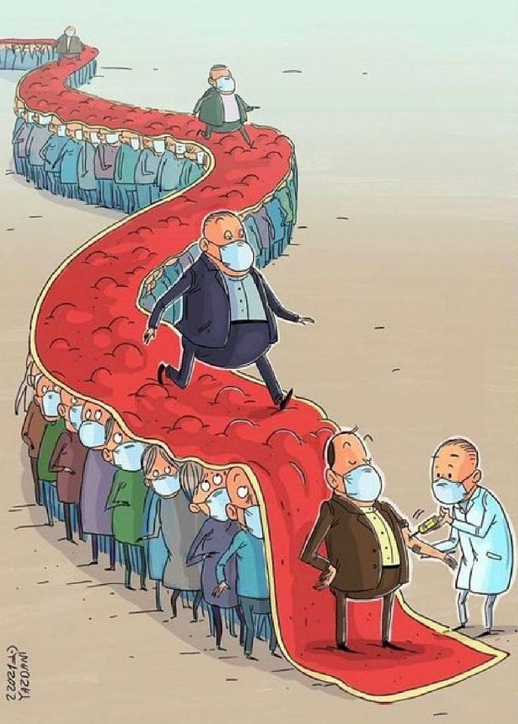 So illustriert der Karikaturist Viñeta de Mahnaz Yazdani den argentinischen Impfskandal.