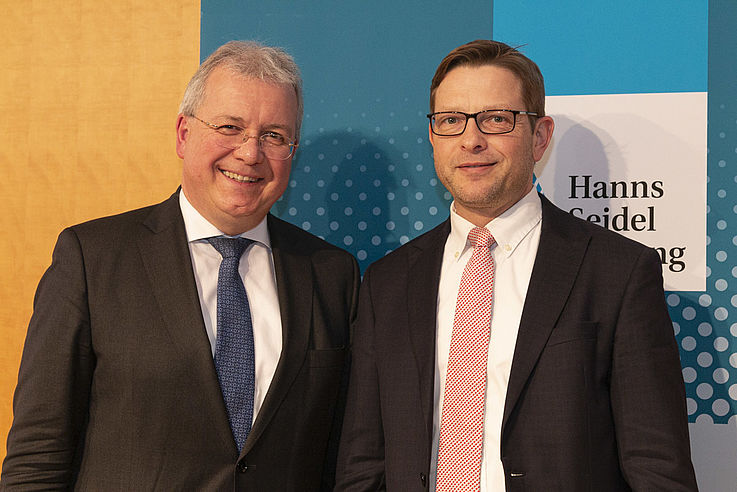 Die neue Führungsspitze der HSS: Vorsitzender Markus Ferber, MdEP und Generalsekretär Oliver Jörg