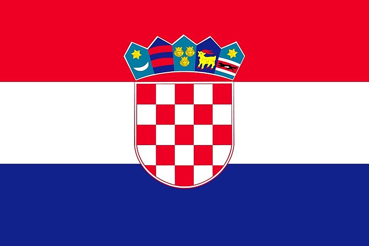 Die Flagge Kroatiens