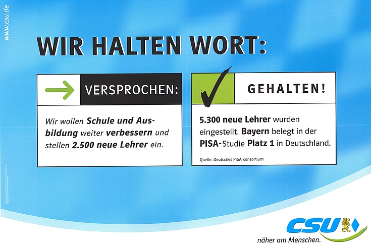 Plakat zur Landtagswahl 2003