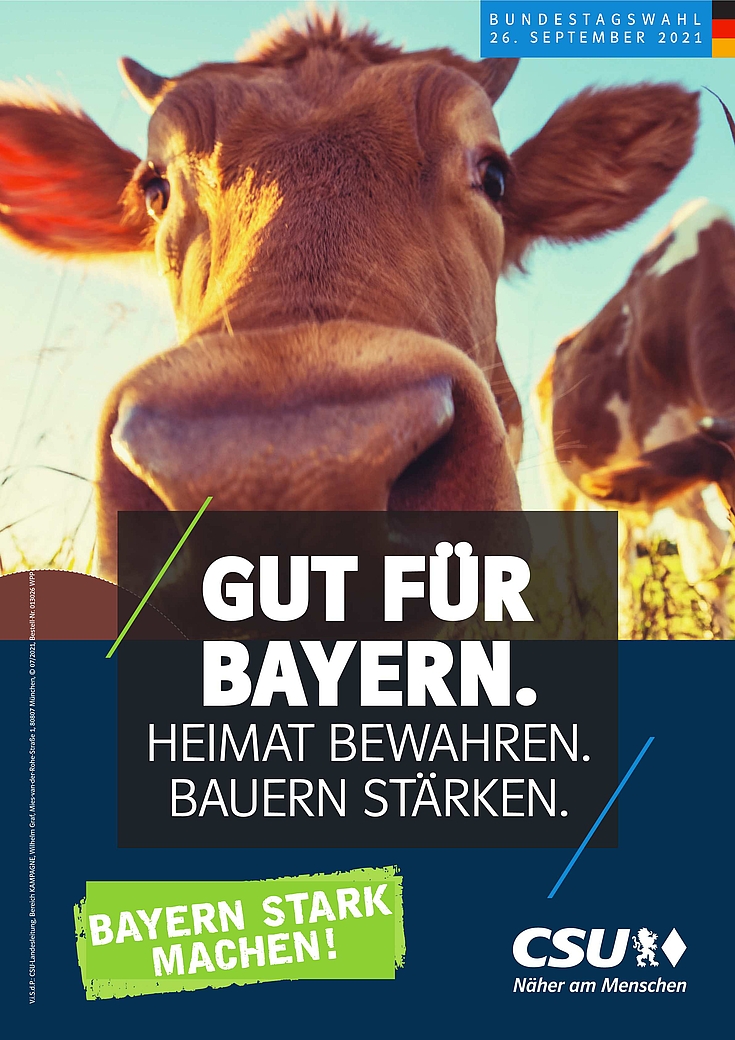 Plakat für die Bundestagswahl 2021