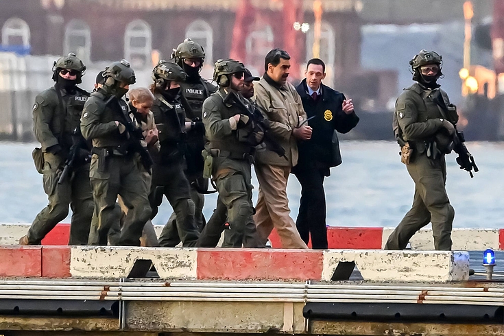 Venezuelas Diktator Maduro und amerikanische Sicherheitsleute