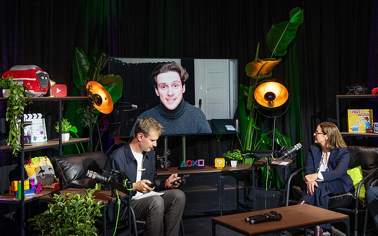 Preisträger Andreas Grassl war zur Preisverleihung der Hanns-Seidel-Stiftung digital zugeschaltet.