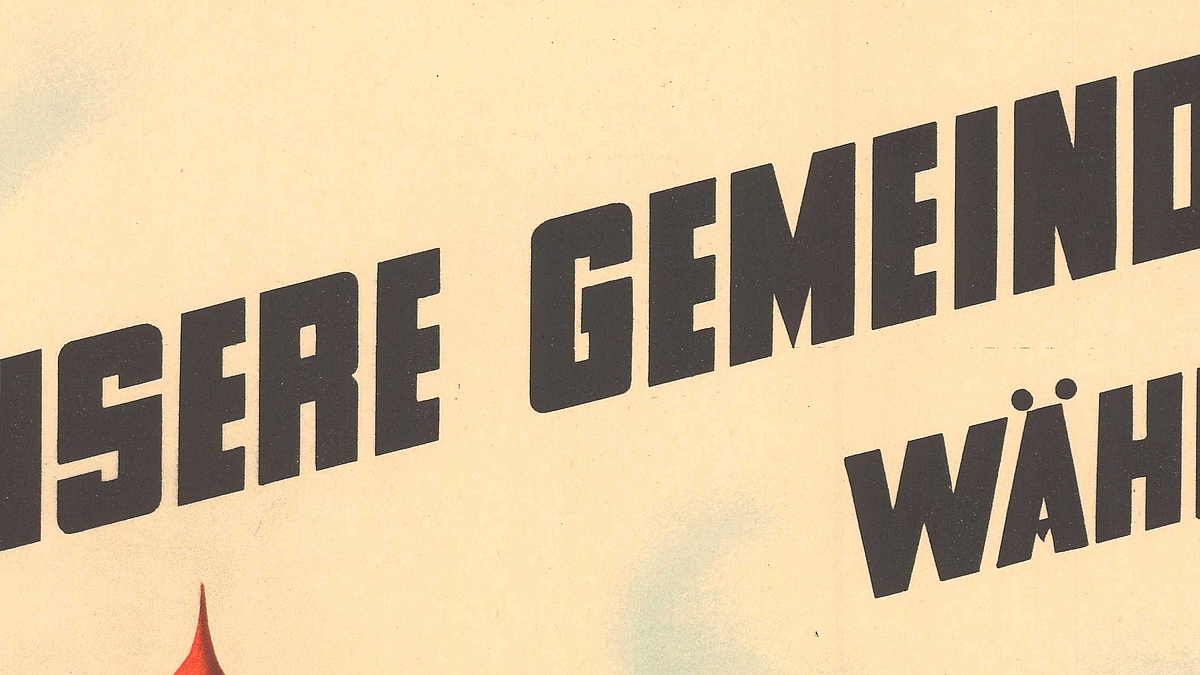 Plakat zur Kommunalwahl 1956 oder 1960