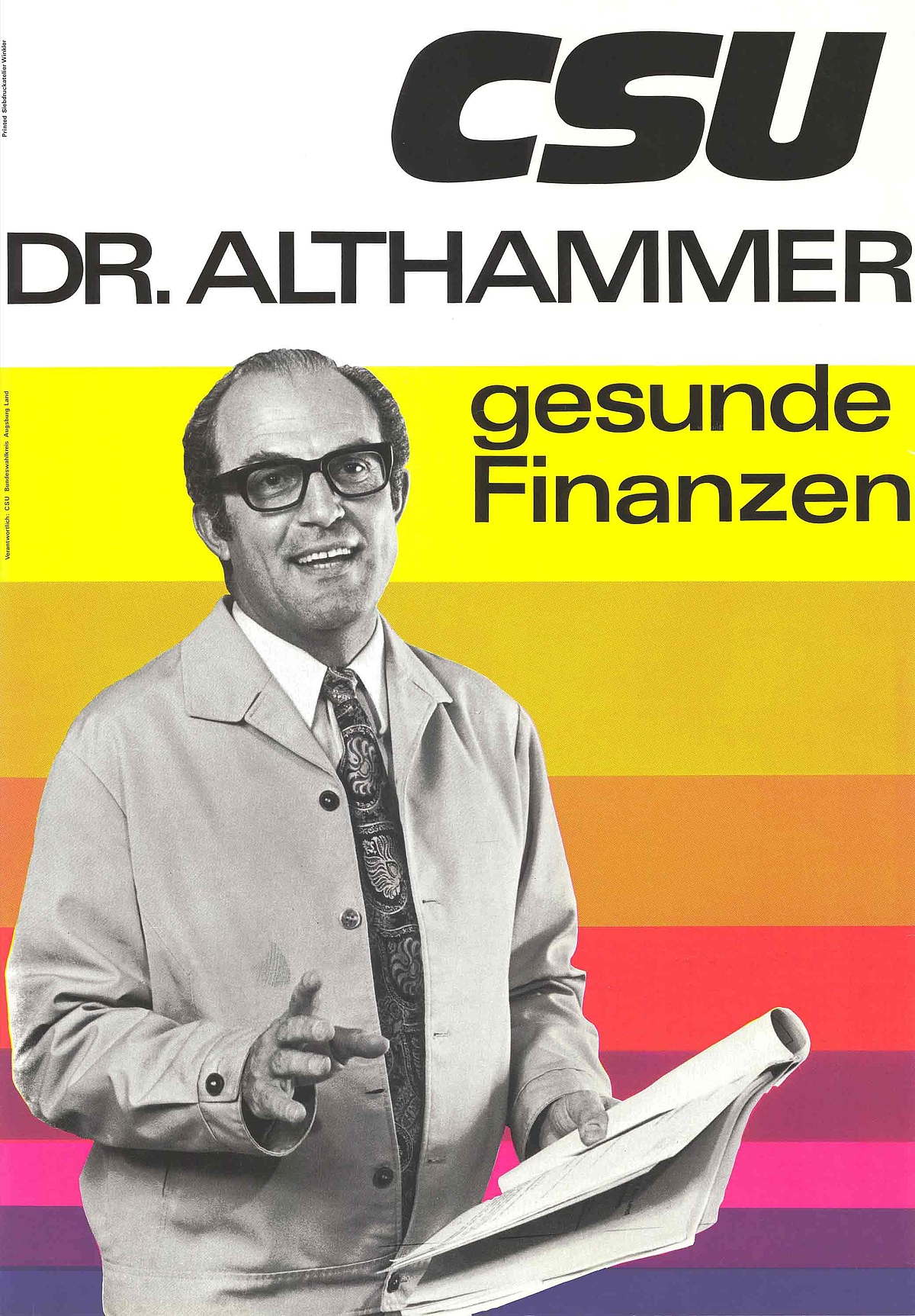 Plakat zur Bundestagswahl 1972