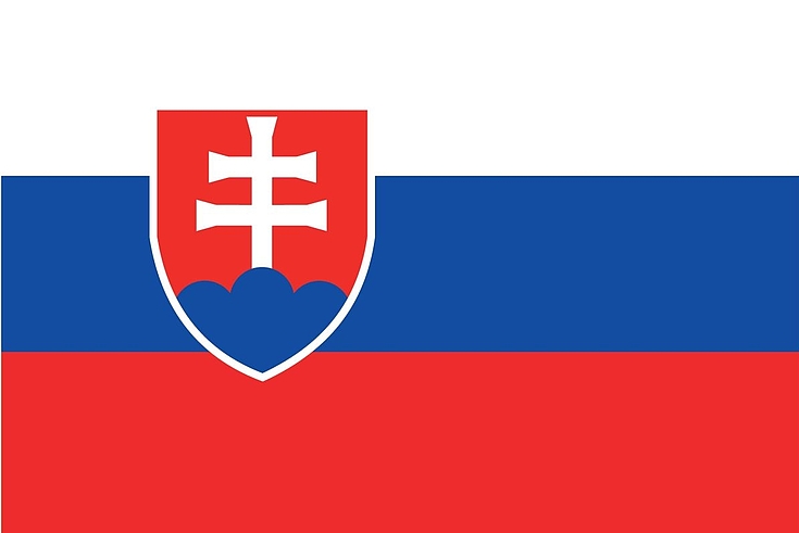 Die Flagge der Slowakei