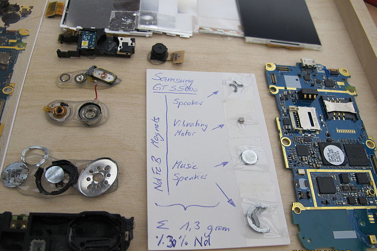Eine Menge recyclebarer Rohstoffe wie Gold, Silber, Palladium oder Kupfer stecken in einem Handy