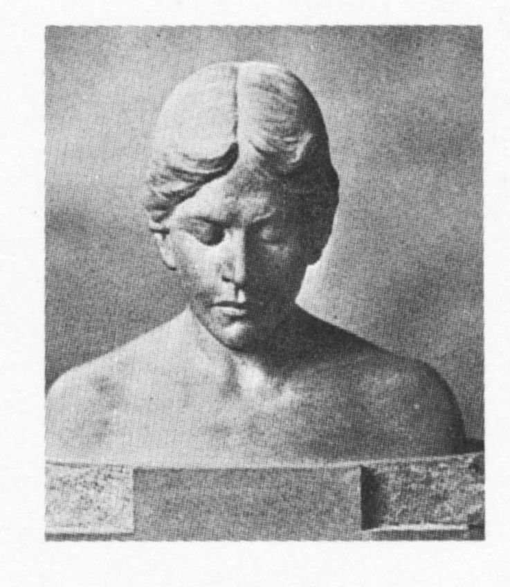 Büste von Mathilde Goudstikker, das der Bildhauer und Jugendstilkünstler Hermann Obrist um 1899 geschaffen hat. Das Original wurde 1944 in Berlin zerstört. 