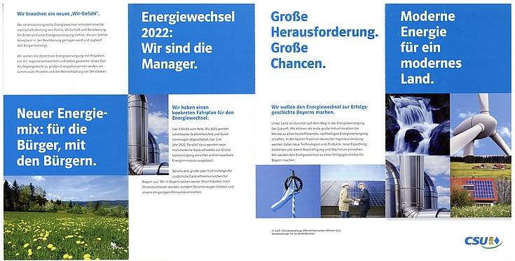 Flugblatt des Arbeitskreises Energiewende (AKE) aus dem Jahr 2012