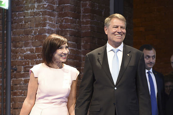 Klaus Johannis mit Ehefrau Carmen in München bei der Verleihung des Franz Josef Strauß-Preises 2018
