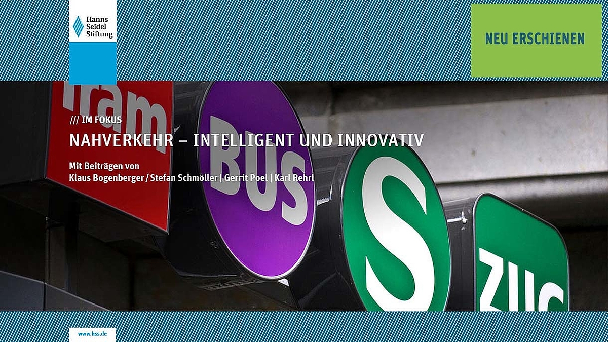 Logos Tram, Bus und S-Bahn im Hintergrund auf einem Zeitschriftencover