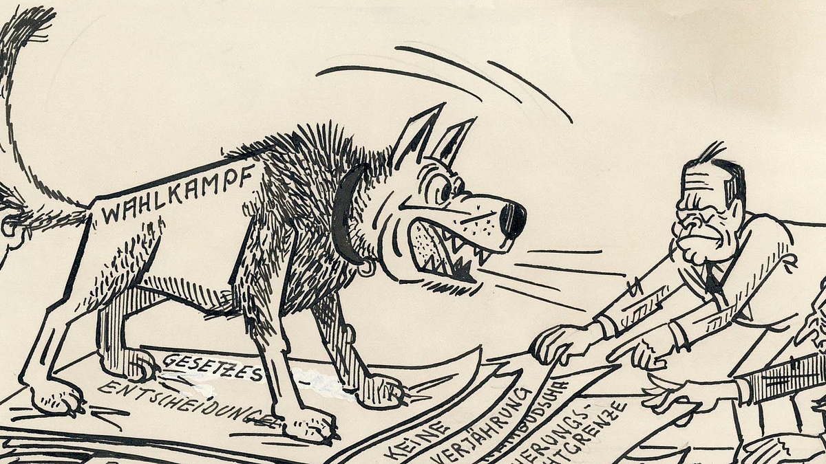 "Der Koalitions-Aktenhund" von Herbert Kolfhaus, 1969