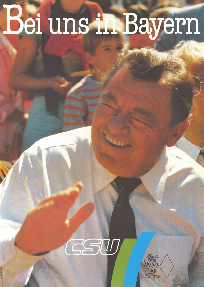 "Bei uns in Bayern" Plakat zur Landtagswahl 1986