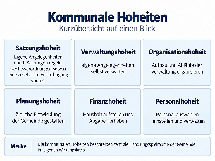 Überblick: Kommunale Hoheiten