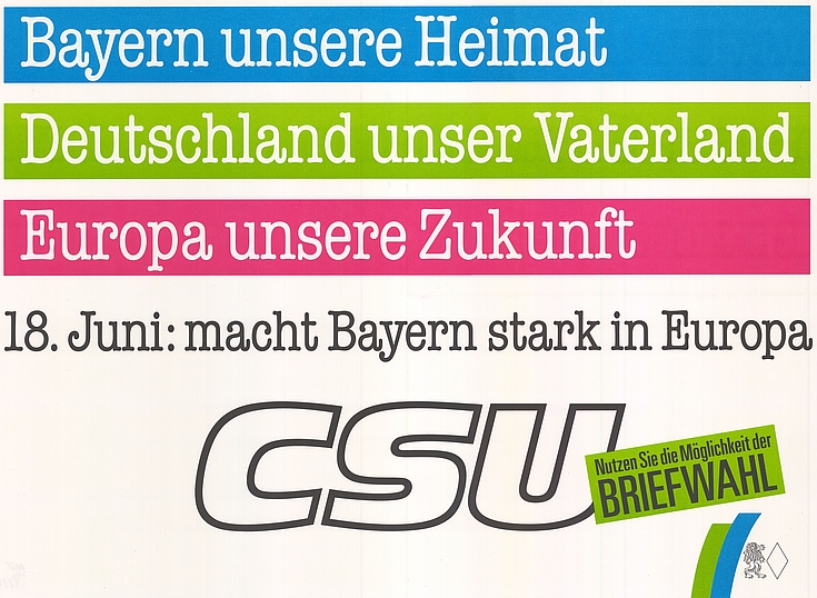 Plakat für die Europawahl 1989