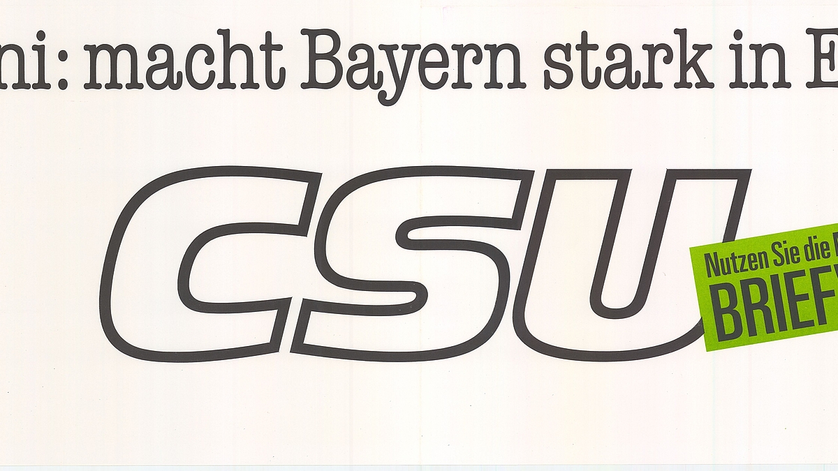 Plakat für die Europawahl 1989