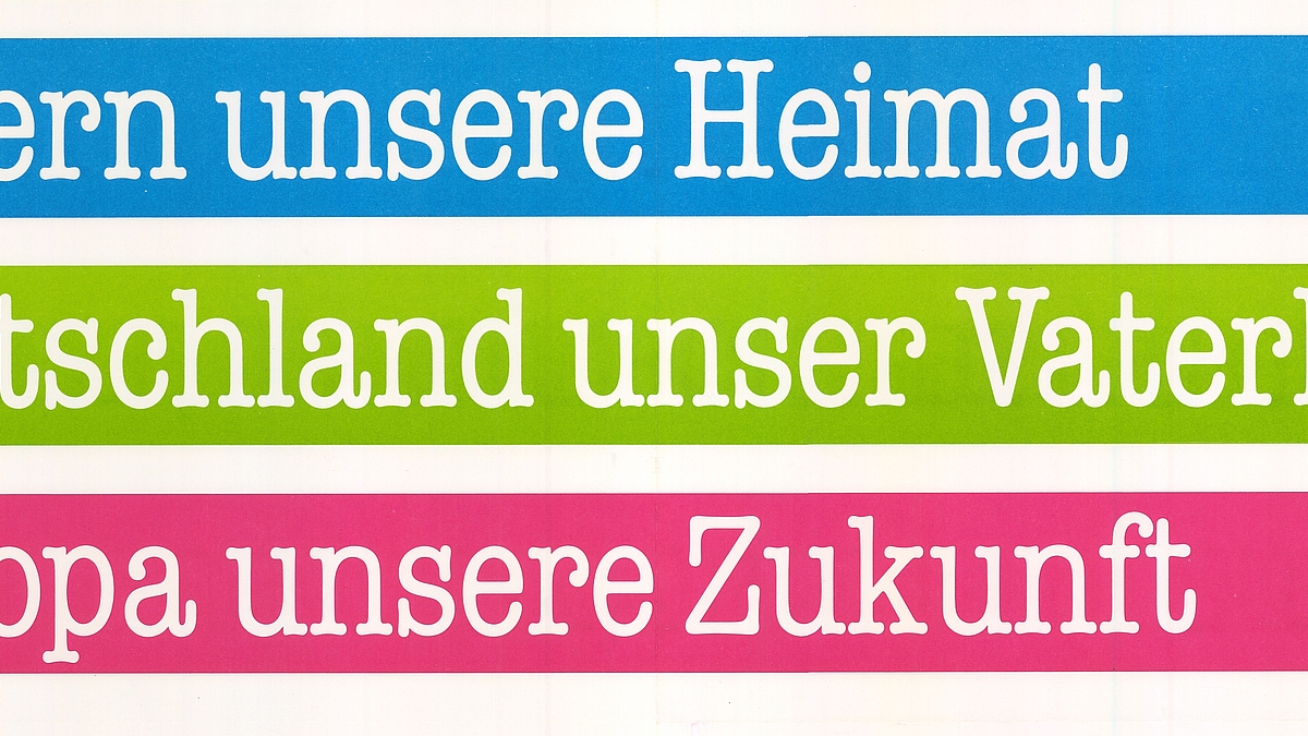Plakat für die Europawahl 1989