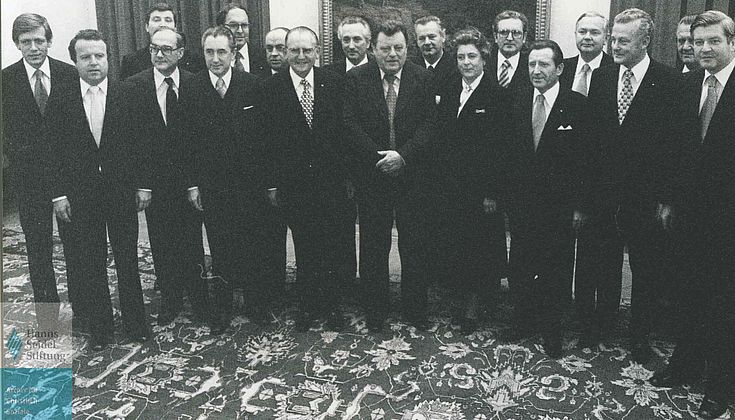 Fritz Pirkl im Kabinett I von Franz Josef Strauß 1978