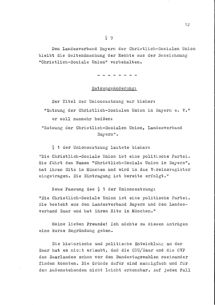 Satzung der "Christlich-Sozialen Union, Landesverband Bayern" vom 6. Juli 1957, Seite 3