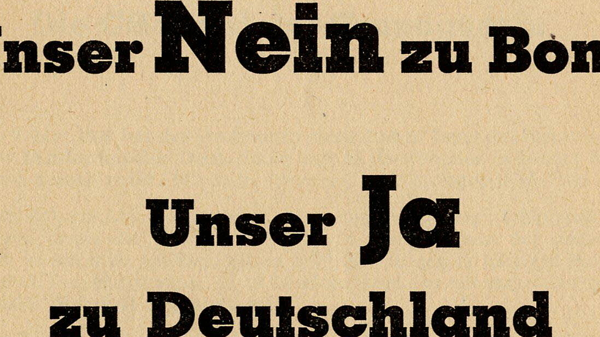 Titelseite der CSU-Druckschrift zur Erklärung des Abstimmungsverhaltens 1949. 
