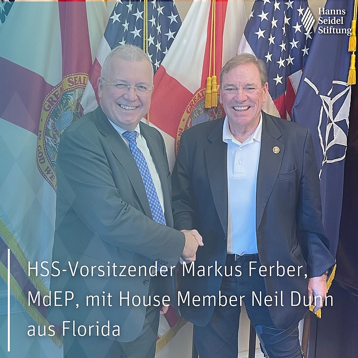 Markus Ferber dankte dem Abgeordneten Neil Dunn in Washington für die Unterstützung der Ukraine.