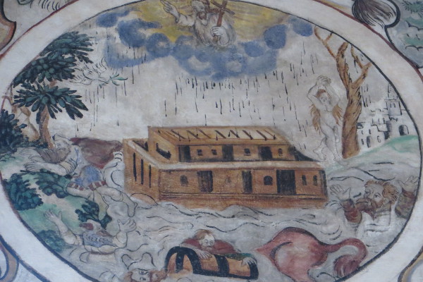Darstellung der Sintflut in der Martinskapelle in Bürgstadt