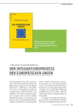 Aktuelles Buch: Der Integrationsprozess der Europäischen Union